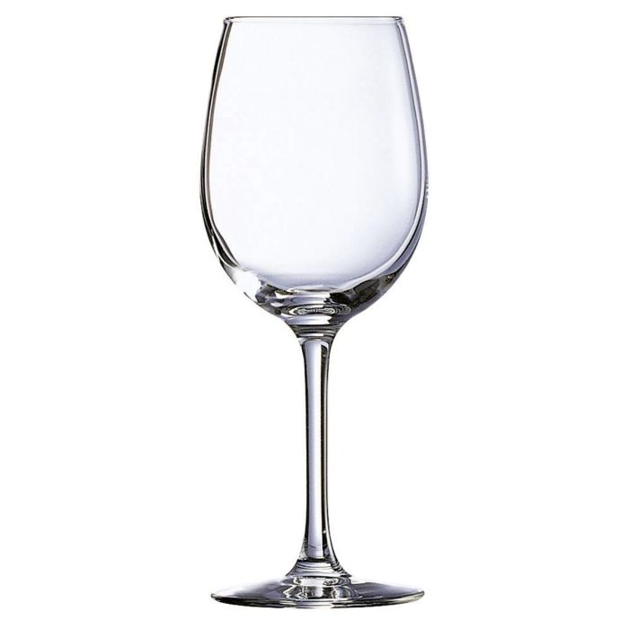 Copa de Vino de Vidrio Ebro 58 cL - Pack 6 Unidades Transparente Brillo - Fabricada en Francia, Apta Lavavajillas