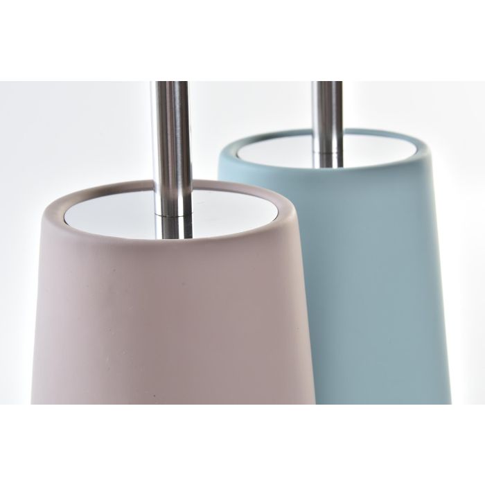 DKD Home Decor Escobillero Urban 11x11x41 cm - Juego de 4 Unidades con Colores Surtidos (Azul, Rosa, Plateado) de Dolomita y PP 1 DKD Home Decor Escobillero Urban 11x11x41 cm - Juego de 4 Unidades con Colores Surtidos (Azul, Rosa, Plateado) de Dolomita y PP 1