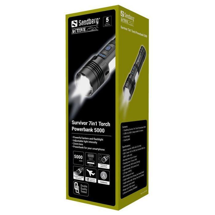 Sandberg Survivor 7in1 Torch Powerbank 5000 4 Sandberg Survivor 7in1 Torch Powerbank 5000 4