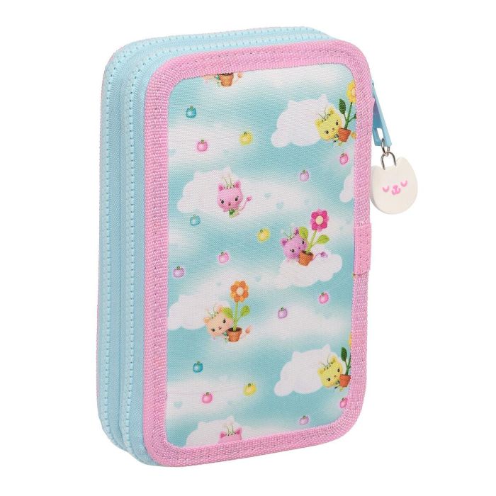 Plumier Doble Gabby's Dollhouse Azul 12.5 x 19.5 x 4 cm (28 piezas) 2