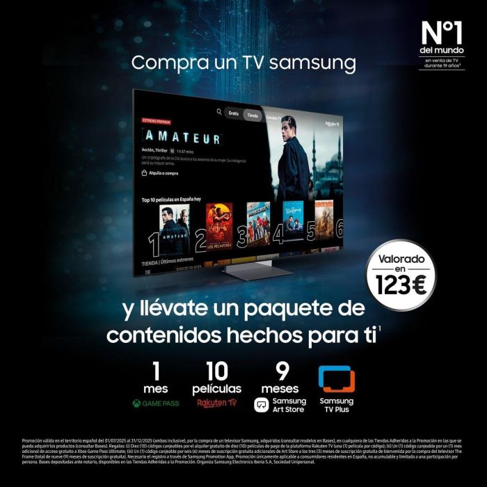 Smart TV Samsung TQ55Q7F4AUXXC 55" 4K Ultra HD HDR QLED 10 Smart TV Samsung TQ55Q7F4AUXXC 55" 4K Ultra HD HDR QLED 10