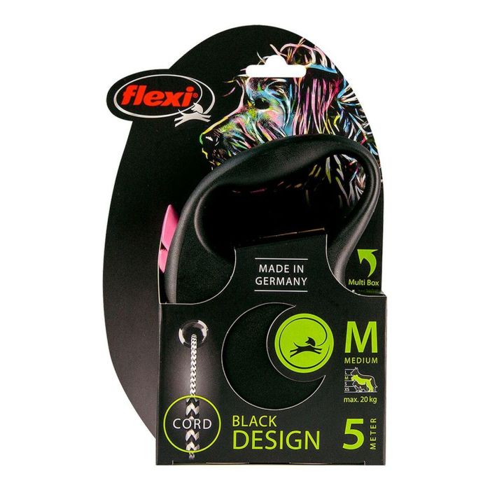 Correa Flexi Black Design XS Cordón 3M Rosa 2 Correa Flexi Black Design XS Cordón 3M Rosa 2