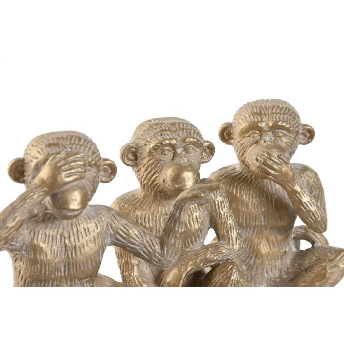 Figura Decorativa Home ESPRIT Dorado Mono Tropical 14 x 10 x 14 cm (3 Unidades) 2 Figura Decorativa Home ESPRIT Dorado Mono Tropical 14 x 10 x 14 cm (3 Unidades) 2