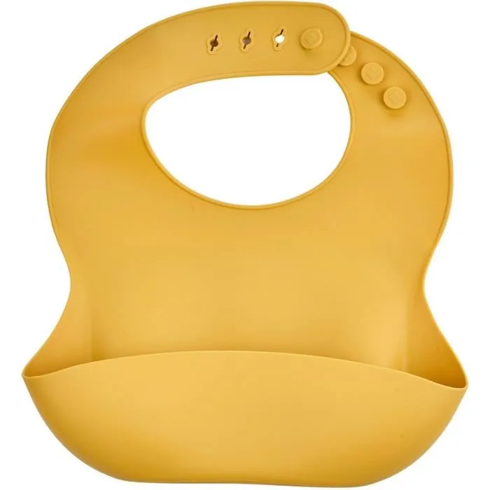 Thermobaby AAAMI10101 Set 2 Baberos Silicona Verde Cactus y Amarillo Miel 2