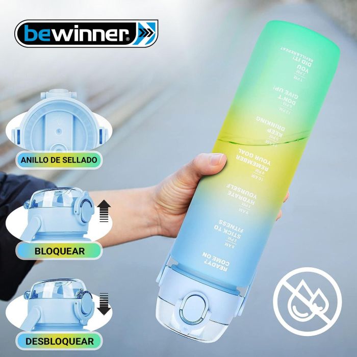 Botella de Agua Sport Multicolor 600 ml - Bewinner (12 Unidades) 4 Botella de Agua Sport Multicolor 600 ml - Bewinner (12 Unidades) 4