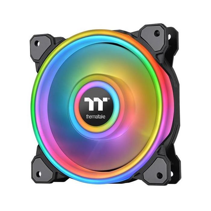 Thermaltake CL-F088-PL12SW-C Riing Quad 12 RGB Ventilador Radiador 120mm TT Premium Edition Negro