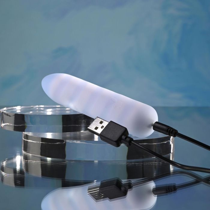 Vibrador Evolved Playboy Azul Blanco 12 Vibrador Evolved Playboy Azul Blanco 12