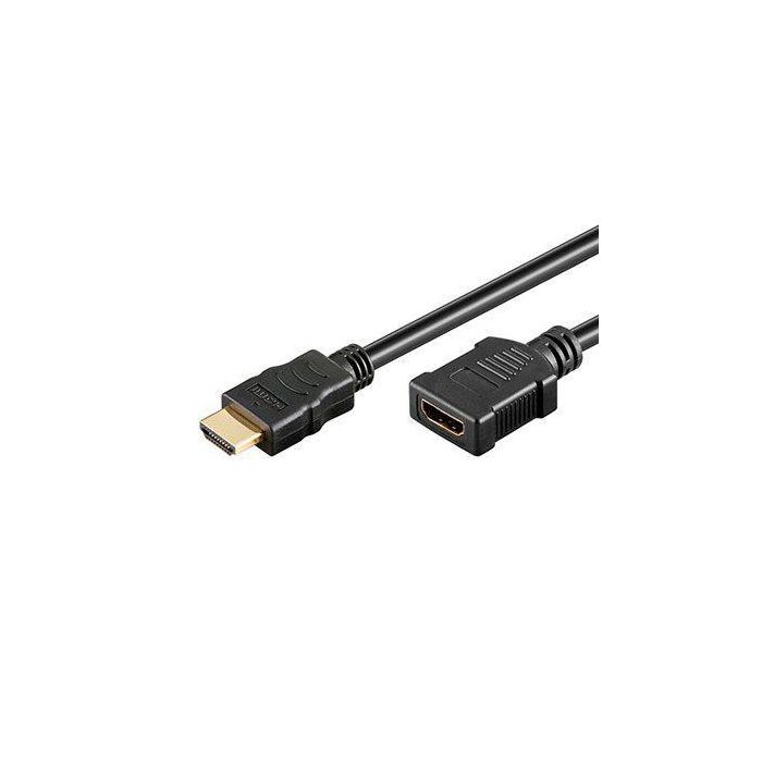 Digitus HDMI High Speed extension cable, type A M/F, 3.0m, w/Ethernet, UHD 4K@24Hz, gold, bl Digitus HDMI High Speed extension cable, type A M/F, 3.0m, w/Ethernet, UHD 4K@24Hz, gold, bl