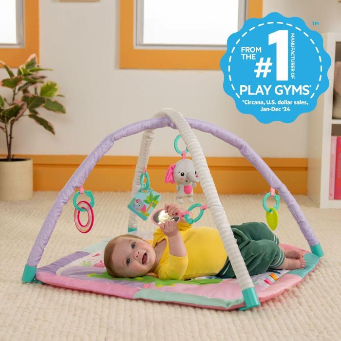 Bright Starts BRI17442 Alfombra de Actividades Plegable para Bebé Rosa Jungla con Arco de Juguetes Sensoriales y Musicales, Espejo 11 Bright Starts BRI17442 Alfombra de Actividades Plegable para Bebé Rosa Jungla con Arco de Juguetes Sensoriales y Musicales, Espejo 11