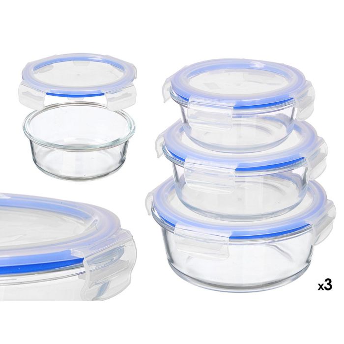 Set 3 Fiambreras Tapa Redonda Vivalto 17x17x11cm (Set de 8) 0 Set 3 Fiambreras Tapa Redonda Vivalto 17x17x11cm (Set de 8) 0