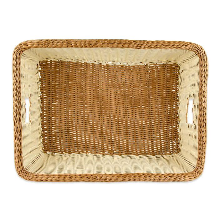 GET - WB-1517-TT - Cesta rectangular con asas - 58,4 x 43,2 x 17,8 cm - Beige 1