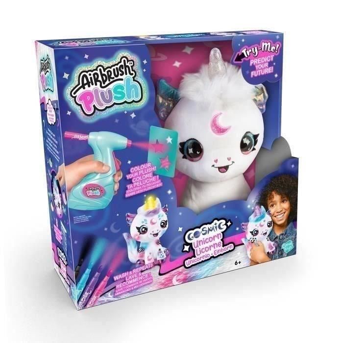 Canal Toys Peluche Unicornio Mágico para Colorear y Personalizar con Aerógrafo, Rotuladores y Plantillas. Lavable y Reutilizable con Cuerno Luminoso. 5