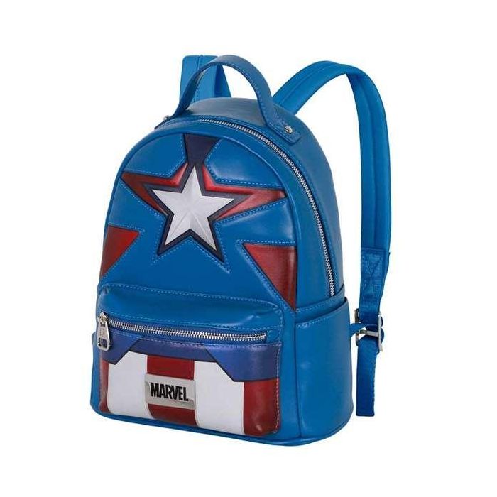 Karactermania Mochila Capitán América Courage 24,5 x15 x29 cm Azul PVC Poliéster Urbana Uso Diario 4