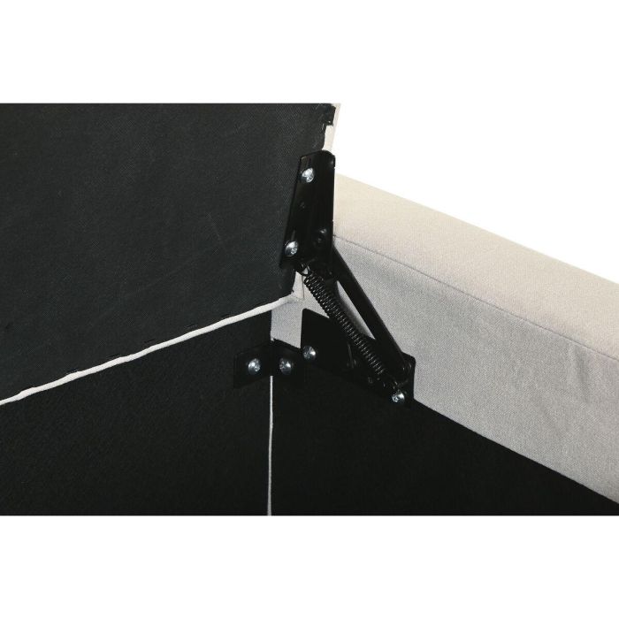 DKD Home Decor Descalzadora Urban Beige de Poliéster y Madera con Almacenaje Interior Desmontable 120x50x42 cm Altura Asiento 42 cm 4 DKD Home Decor Descalzadora Urban Beige de Poliéster y Madera con Almacenaje Interior Desmontable 120x50x42 cm Altura Asiento 42 cm 4