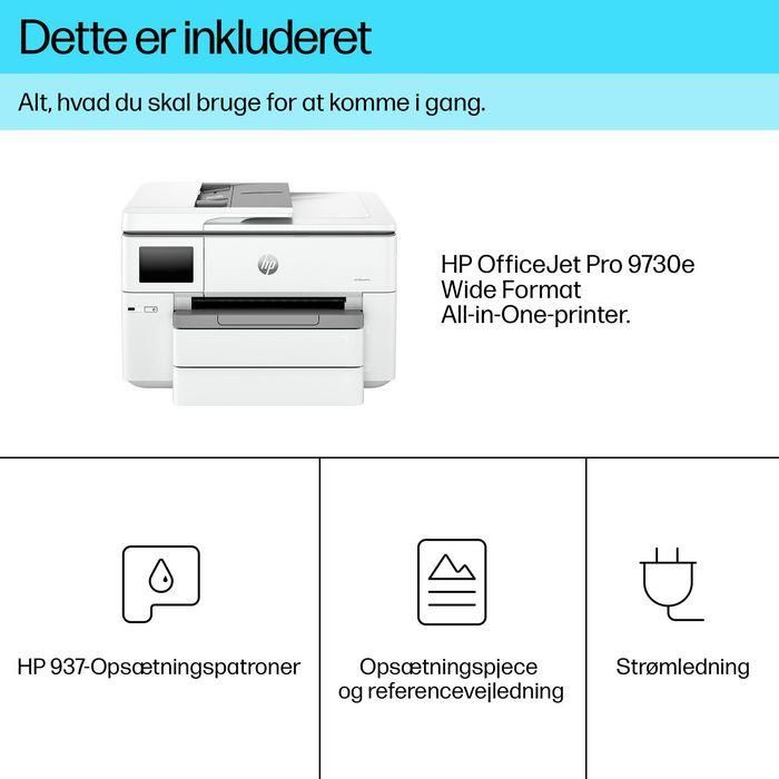 HP 9730e OfficeJet Pro Impresora Multifunción A3 Gran Formato Color Inkjet Profesional + Instant Ink + HP+ 19