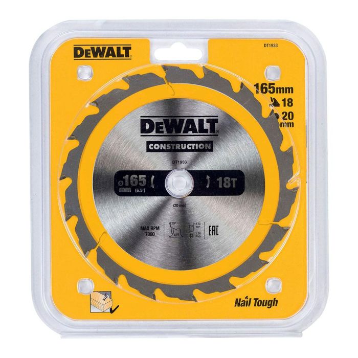 Disco corte ø165x20mm 18t (ac) dt1933-qz dewalt 1