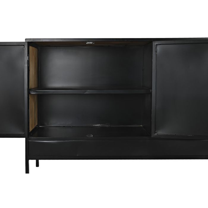 DKD Home Decor Buffet Loft de Madera de Mango y Metal Marrón y Negro con 3 Cajones, 3 Puertas y 2 Estanterías 160x40x90 cm 3