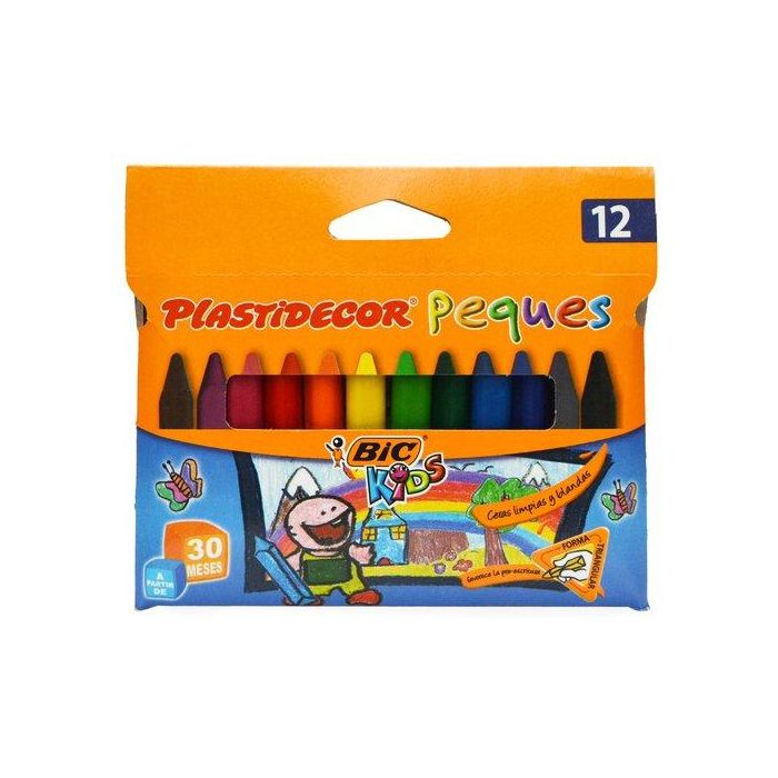 Plastidecor Ceras Peques Triangular Estuche 12 Ud Colores Surtidos