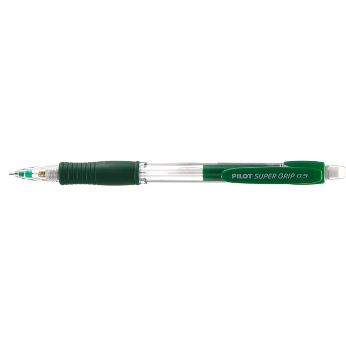 Pilot H-185 Supergrip Portaminas 0.5 con Goma, Verde (Set de 12) (Set de 12) 1