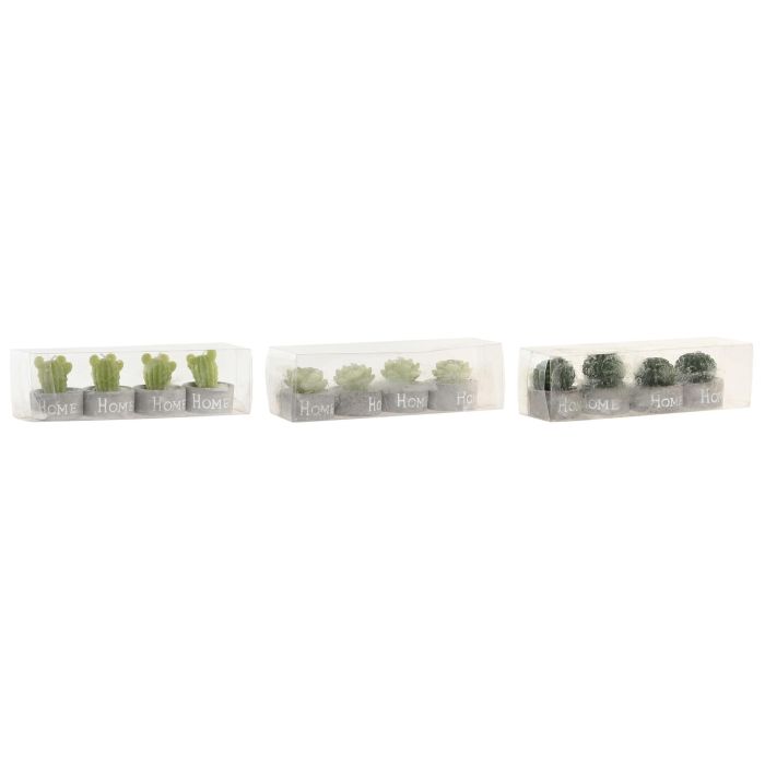 Vela Tropical DKD Home Decor Verde Gris 6 x 5 x 20 cm Set de 4 (12 Unidades) 1