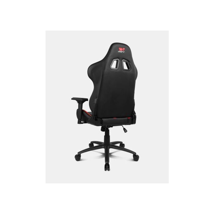 Drift DR350 Silla Gaming Ergonómica con Reposabrazos 4D, Pistón Clase 4 150kg, Respaldo Reclinable 90-135°, Cojines Lumbar/Cervical, Negro/Rojo 10