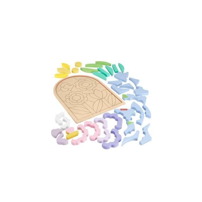 Fisher-Price-Rompecabezas de flores de madera-Rompecabezas de 37 piezas para jardín de infantes HXT97 1 Fisher-Price-Rompecabezas de flores de madera-Rompecabezas de 37 piezas para jardín de infantes HXT97 1