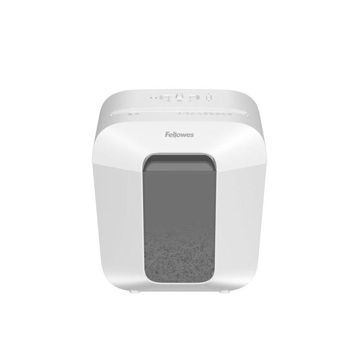 Fellowes Destructora de Documentos LX25 6 Hojas, Corte Partículas P4, Destruye Grapas Clips y Tarjetas, Papelera 11.5L