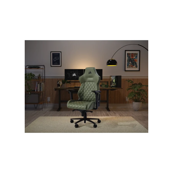 Corsair Silla Gaming TC500 LUXE Asiento Acolchado Verde CF-9010068-WW 120kg 180cm Respaldo Ajustable 160 Grados Marco Acero 5