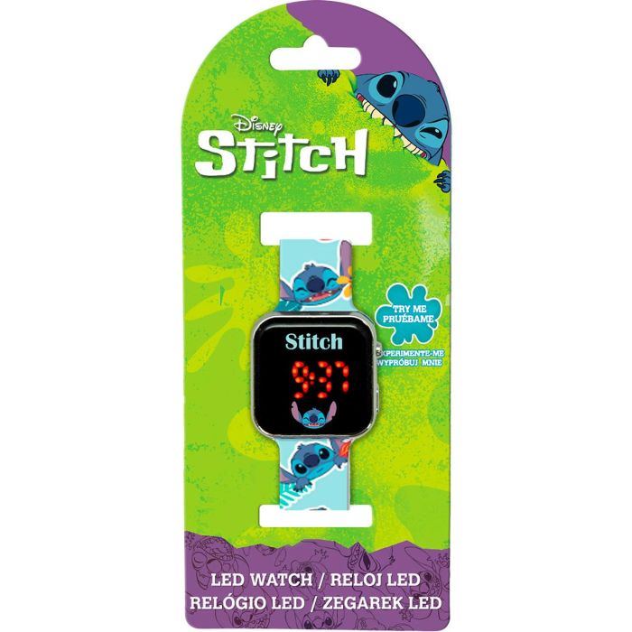 Kids Licensing Las4039 Reloj Digital LED de Muñeca Stitch Disney con Batería, Funciones de Hora 12h y Fecha (Mes/Día), Niños +3 años 2
