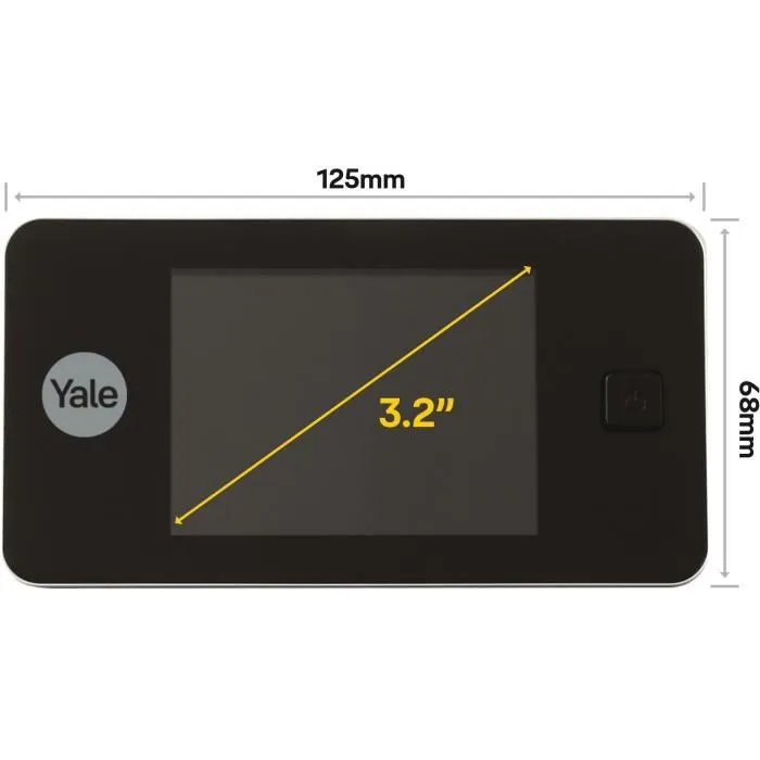 Yale Mirilla Digital con Pantalla LCD 3.2 Pulgadas para Puertas de Grosor 38-110 mm 2