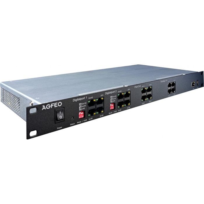 AGFEO ES 628 IT Centralita Telefónica IP PBX Negro Ethernet LAN (RJ-45) 483 x 215 x 44 mm