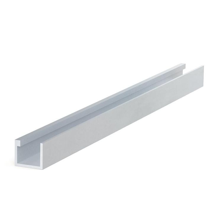 HERRAJES ALK Perfil Horizontal en U Plata Mate 2M (Pack 4 Unidades)