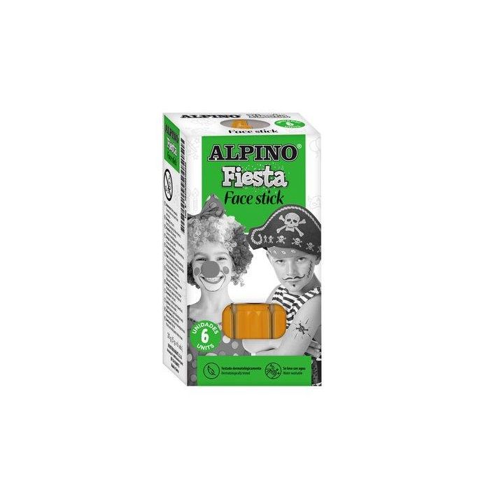 Maquillaje Alpino Fiesta Face Stick Barra De 5 Gr. Naranja 6 unidades