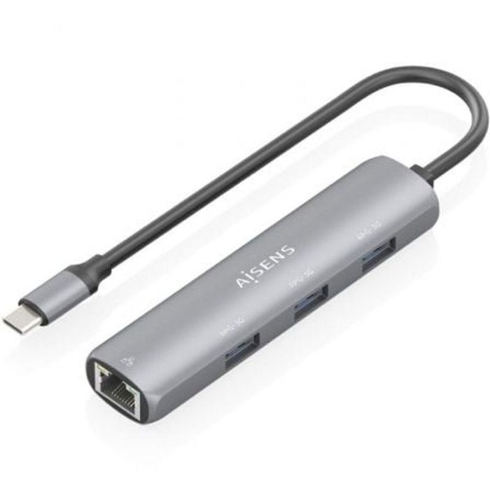 Hub USB Aisens ASUC-4P038-GR Gris 0 Hub USB Aisens ASUC-4P038-GR Gris 0