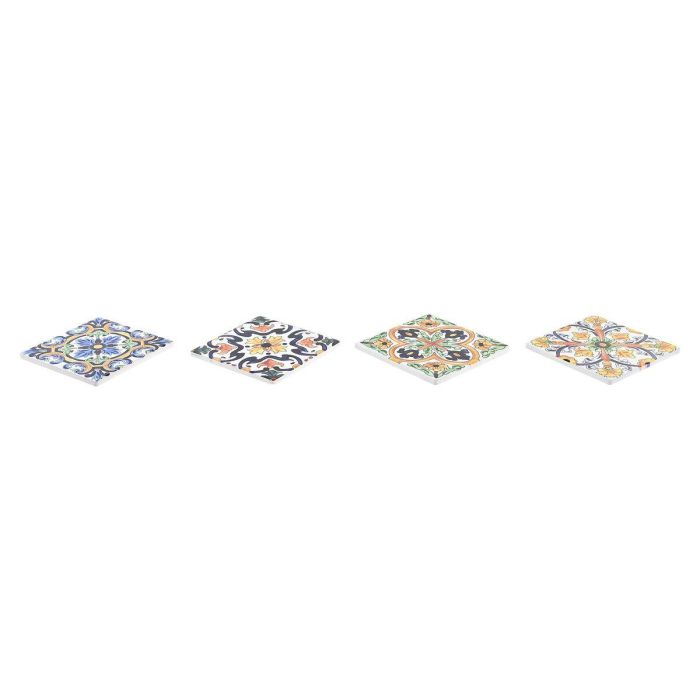 Posavasos DKD Home Decor Azulejo 4 Unidades (10,8 x 10,8 x 0,7 cm) 2 Posavasos DKD Home Decor Azulejo 4 Unidades (10,8 x 10,8 x 0,7 cm) 2