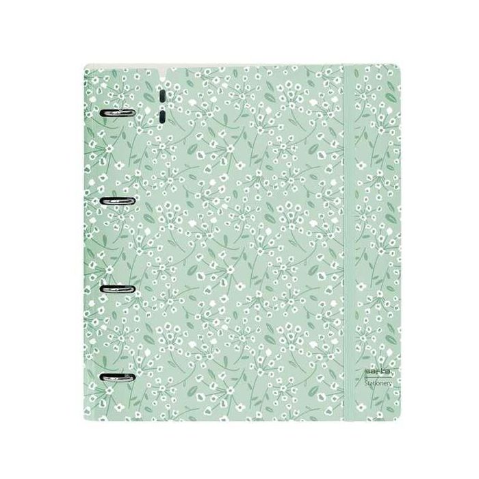 Carpeta Con Recambio Safta Din A4 Cuadro 5 mm Polipropileno Foam 4 Anillas 35 mm Estampados Floral Verde 3 Carpeta Con Recambio Safta Din A4 Cuadro 5 mm Polipropileno Foam 4 Anillas 35 mm Estampados Floral Verde 3