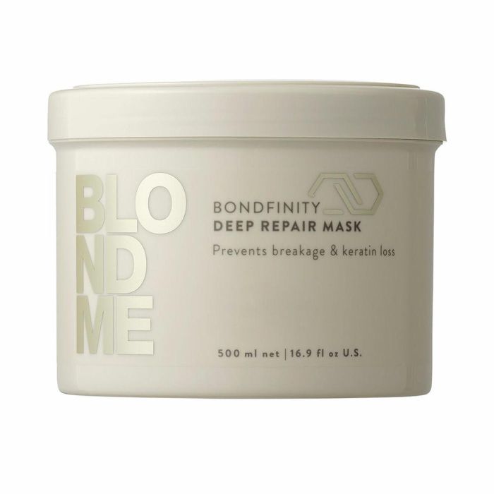 Schwarzkopf BLONDME All Blondes Rich Mask Mascarilla Reparadora Intensiva para Cabello Rubio, 3D Bond Creation, Nutre y Fortalece 500 ml