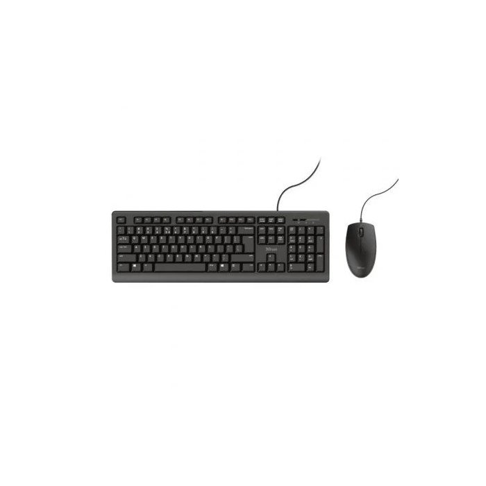 Trust Combo Teclado y Ratón TKM-250 Cable USB Silencioso Resistente a Líquidos Negro 3