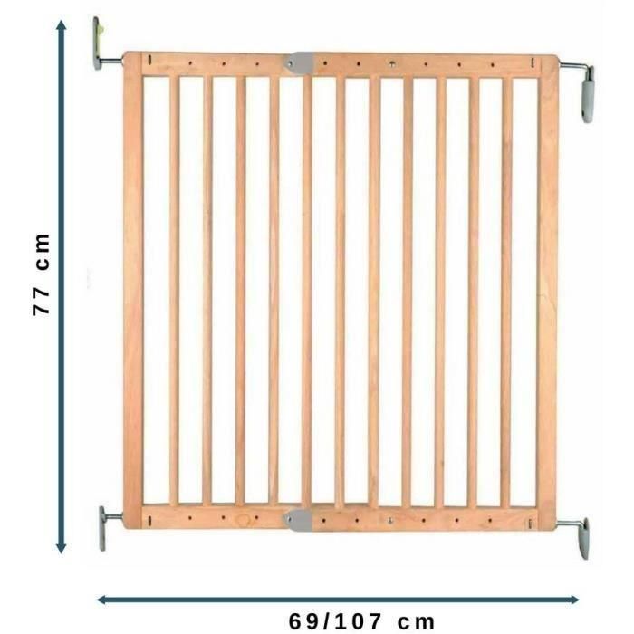 Nordlinger Pro Children's Safety Barriere - 69 a 107 cm - Madera - Pivotante - Apertura fácil 3 Nordlinger Pro Children's Safety Barriere - 69 a 107 cm - Madera - Pivotante - Apertura fácil 3
