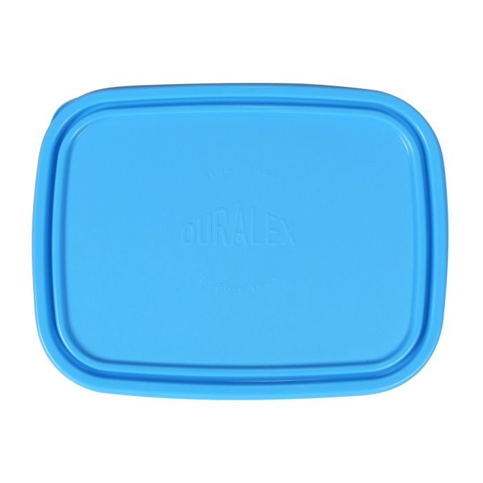 Duralex Fiambrera Rectangular 1.1L Tapa Azul Freshbox 19 x 14 x 7 cm (6 Unidades)