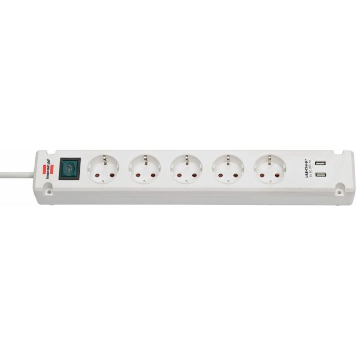 Regleta Enchufes 5 Tomas con Interruptor Brennenstuhl Bremounta 3600 W USB x 2 (3 m) 3 Regleta Enchufes 5 Tomas con Interruptor Brennenstuhl Bremounta 3600 W USB x 2 (3 m) 3