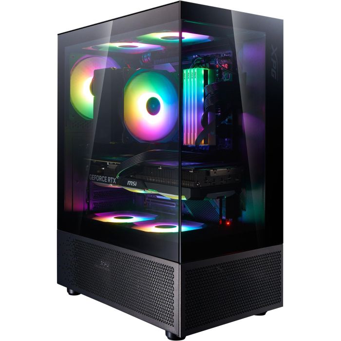 XPG Invader X Mini Midi Tower PC Caja Negro ATX 5 Ventiladores ARGB Ventana Lateral Compacta con Vista Panorámica 14