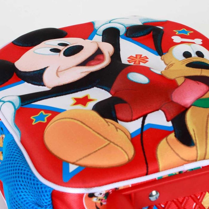 Mochila 3D con Ruedas Pequeña Star Disney Mickey Mouse Multicolor 4