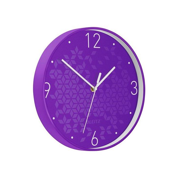 Reloj Pared Leitz Wow Analogico 29 Cm Ø Violeta
