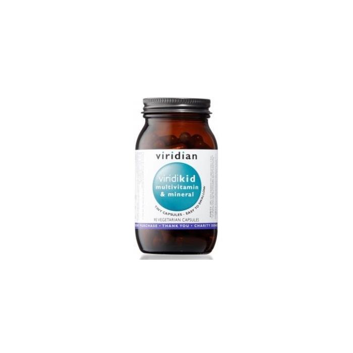 Viridian Virikid Multivitaminas y Minerales para niños 2-14 años. 90 cápsulas veganas.