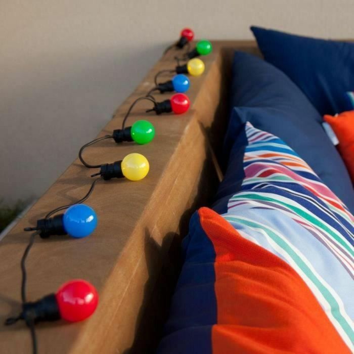 Lumisky LUM3760093548939 Guirnalda de Luz Solar Party Guinguette con 10 Globos LED Multicolores, 5.70m, 8 Modos 1