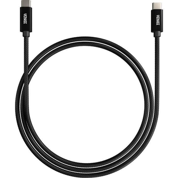 Cable USB-C de 1 m - YENKEE - YCU C101 BK 2 Cable USB-C de 1 m - YENKEE - YCU C101 BK 2