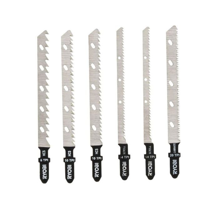 Ryobi Blister 6 Cuchillas Sierra de Calar Específicas para Cortes Rectos y Acabado 2
