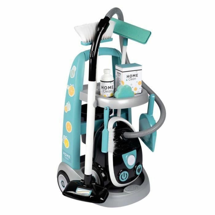 Smoby Carro de Limpieza Juguete y Aspirador Electrónico con Succión Ruidosa, 9 Accesorios, Pilas Incluidas, para niños 3+ años Smoby Carro de Limpieza Juguete y Aspirador Electrónico con Succión Ruidosa, 9 Accesorios, Pilas Incluidas, para niños 3+ años