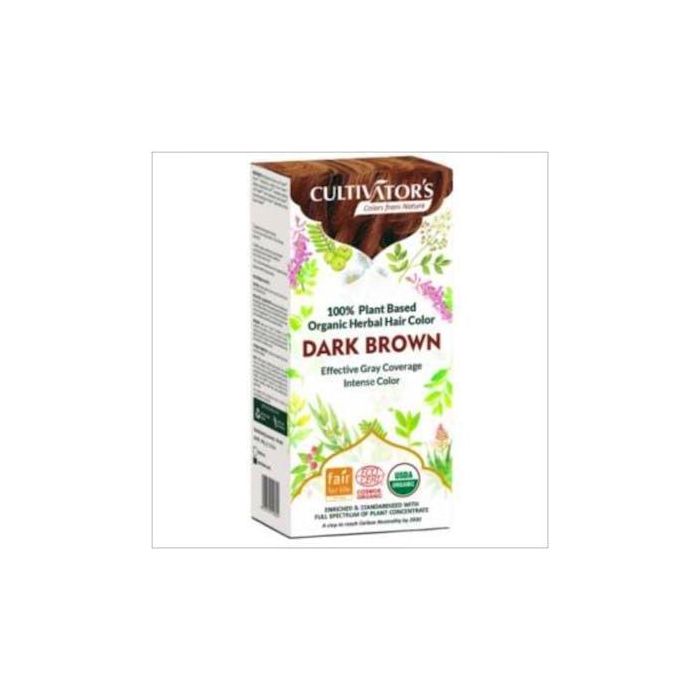 CULTIVATORS Tinte Orgánico Castaño Dorado Oscuro 100Gr Ecocert para Cabello Vegano con Cobertura 100% Canas